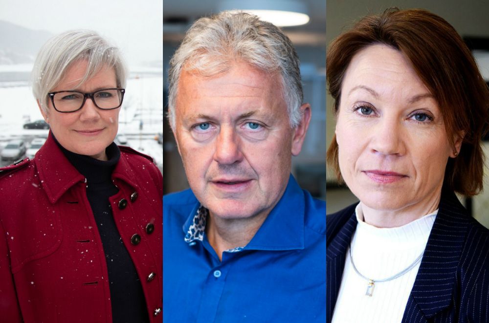 Redaktør Marit Kalgraf i Vestnytt og Askøyværingen, sjefredaktør Gunnar Stavrum i Nettavisen og redaktør Kjersti Sortland i Budstikka.