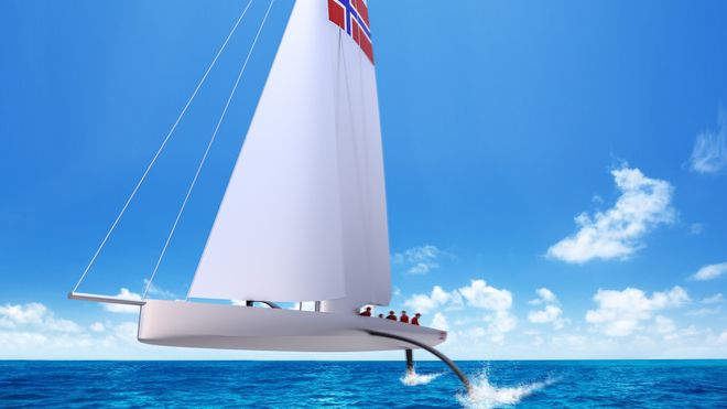 Vil vinne America’s cup med norsk teknologi: Skal fly over vannet i over 50 knop