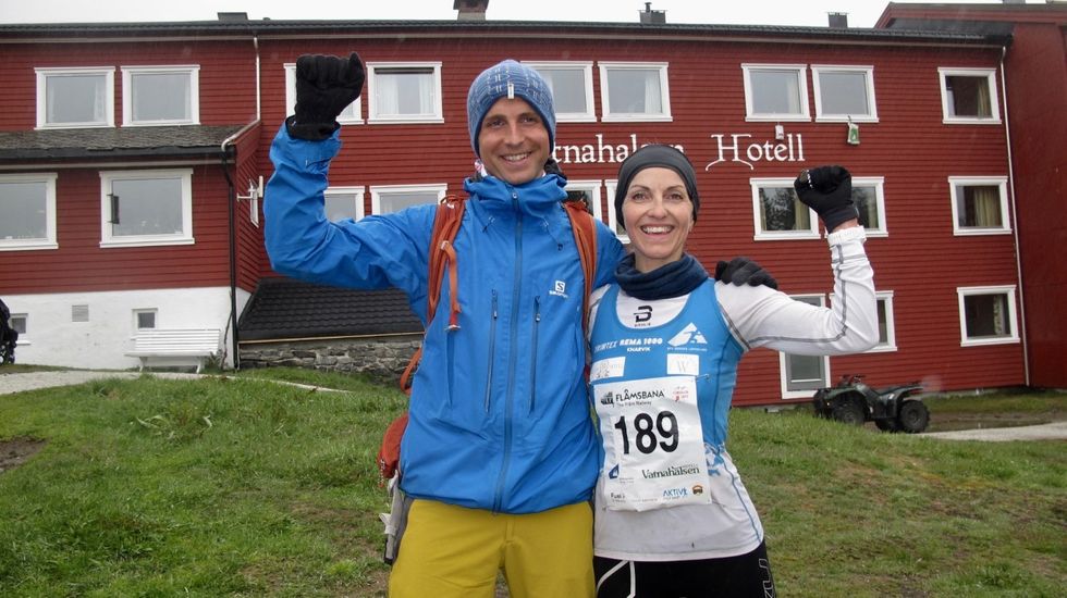VINNARANE: Raskeste herreløpar Thorbjørn Ludvigsen og raskaste i dameklassen, Anita Iversen Lilleskare.