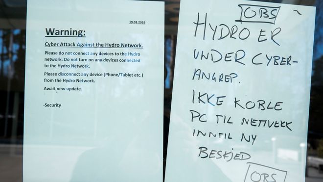 Norsk Hydro varslet alle sine ansatte om ikke å slå på pc-en. (Arkivfoto)