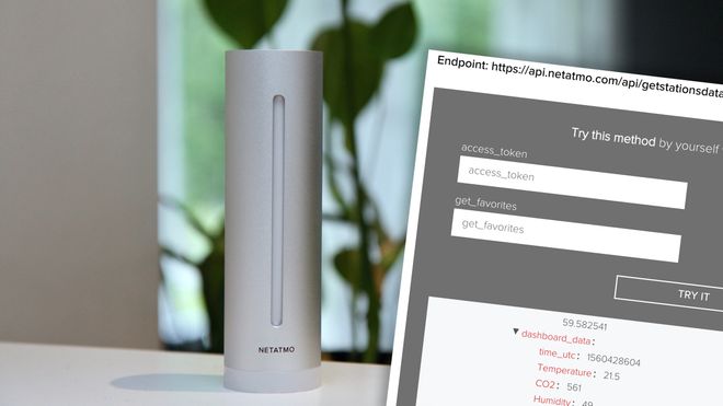 Du kan hente ut data fra Netatmos værstasjon via åpent tilgjengelige API-er.