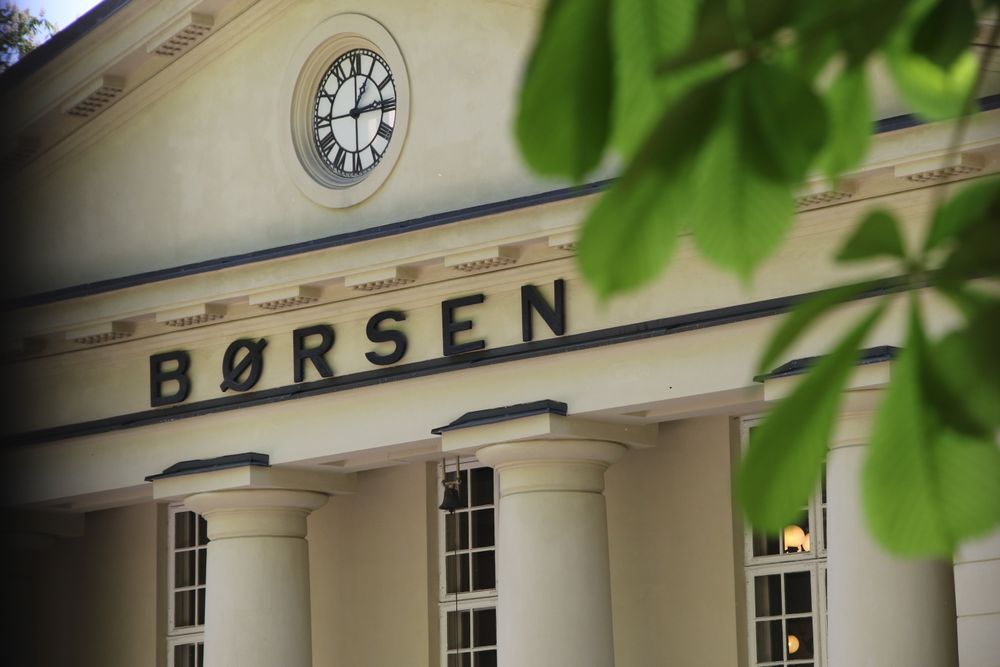 Oslo Børs med grønne.