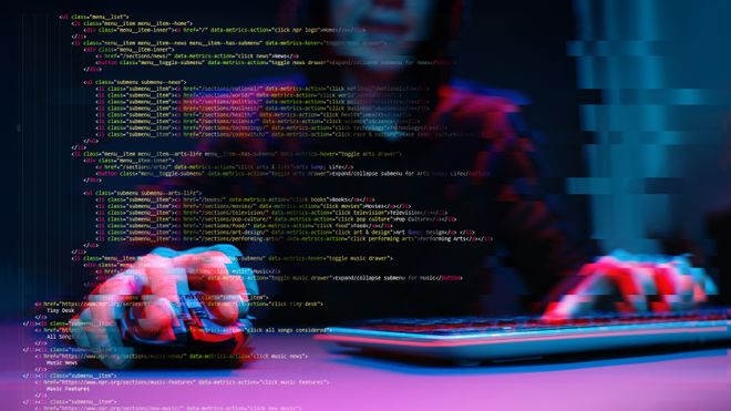 Konseptbilde av hacking fra gutterommet.