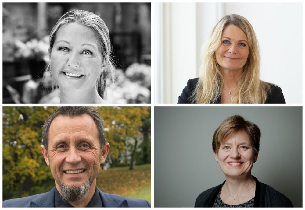 Fra øverst til venstre: Daglig leder i INMA, Camilla Grund, daglig leder i Mediebyråforeningen Merete Mandt Larsen, administrerende direktør i OMD Torstein Rafgård og prosjektdirektør i ANFO, Wenche Jacobsen. Foto: Håvard Storvestre, Julianne Leikanger, ANFO.