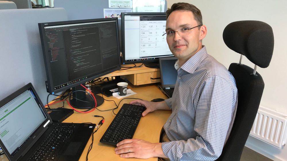 Jostein Ulseth på jobben hos Visma Software Labs.