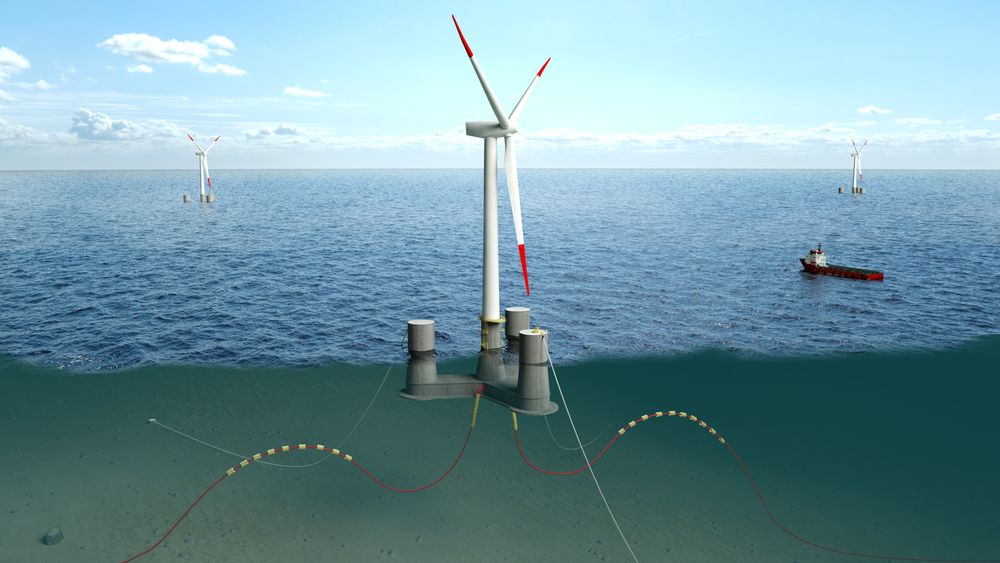 Slik skal den bli: Dr techn Olav Olsen AS har testet ut sitt flytende design hos SINTEF Ocean.