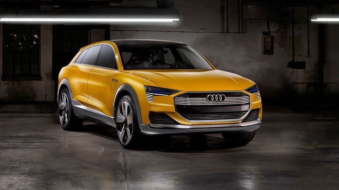 Audi H-Tron er en ren hydrogenelektrisk konseptbil svært nært i slekt med elbilen E-Tron.