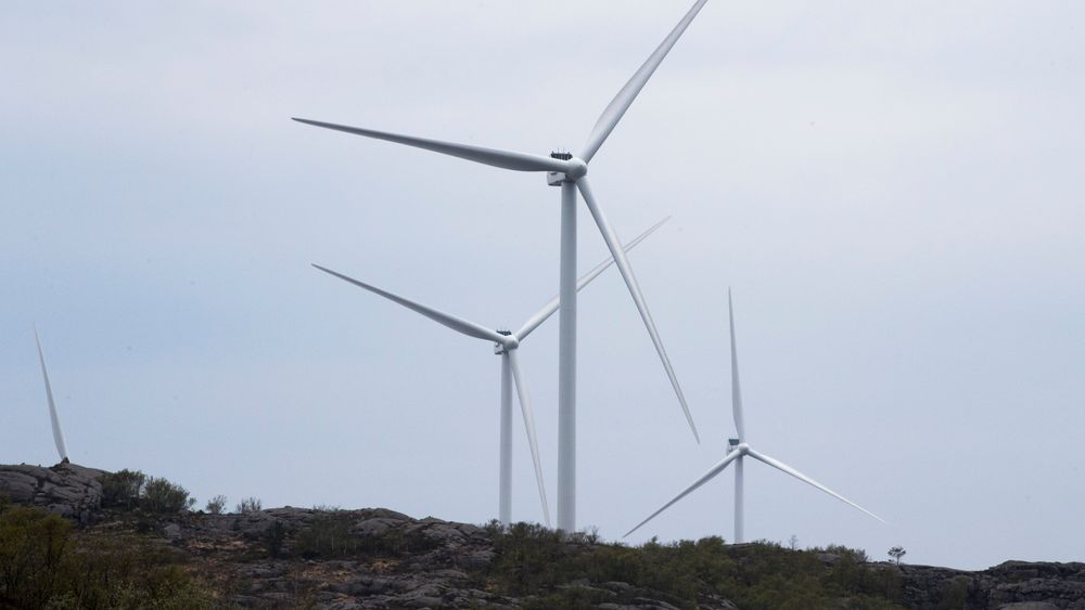 Vindmøller i Eigersund kommune i Rogaland.