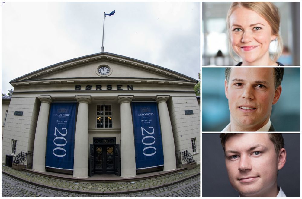 Guro Lindebjerg i Retriever (øverst), Even Westerveld fra DNB og Jostein Larsen Østring fra Amedia.