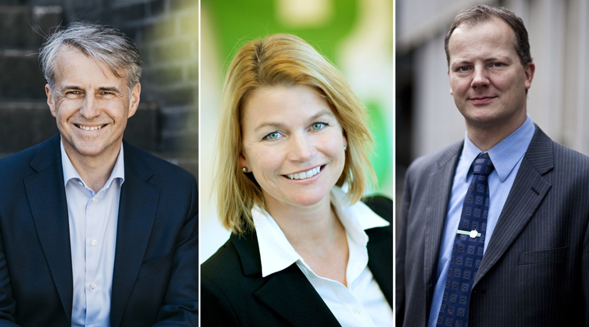Fra venstre: Torgeir Stordal, direktør for leting i Oljedirektoratet, Ingrid Sølvberg, direktør for utbygging og drift i Oljedirektoratet og tidligere samferdselsminister Ketil Solvik-Olsen nevnes alle som en aktuelle kandidater til å fylle stillingen som ny oljedirektør.