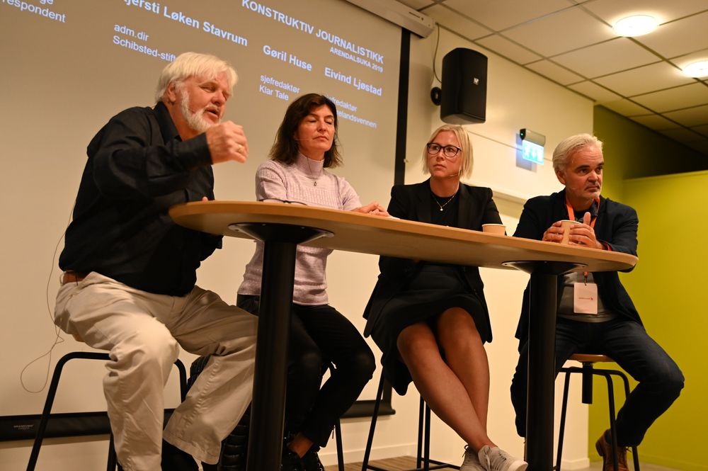 Tomm Kristiansen, Kjersti Løken Stavrum, Gøril Huse og Eivind Ljøstad deltok i torsdagens paneldebatt.
