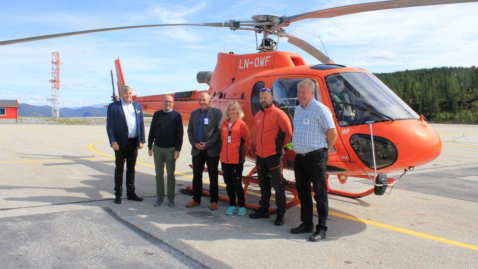 SOGNDAL LUFTHAMN: Denne gjengen kan jubla for at hangar på flyplassen blir ein realitet, samt offisiell opning av NORD Helikopter.