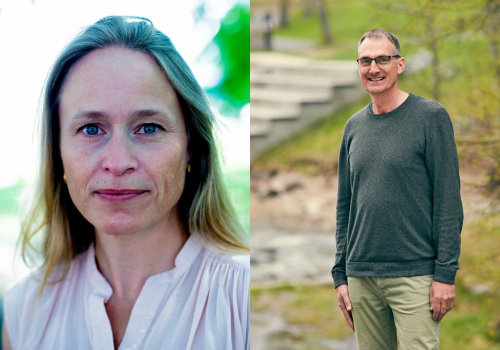 Nationen-redaktør Irene Halvorsen og landbrukspolitisk talsperson Harald Moskvil i Miljøpartiet dei Grøne.