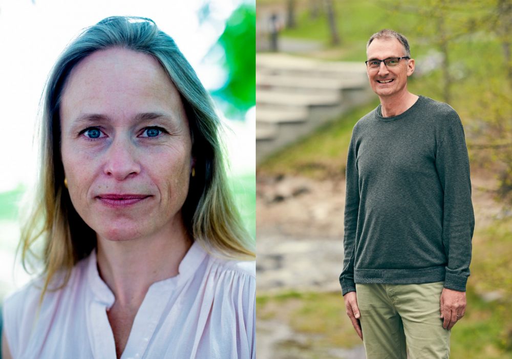 Nationen-redaktør Irene Halvorsen og landbrukspolitisk talsperson Harald Moskvil i Miljøpartiet dei Grøne.