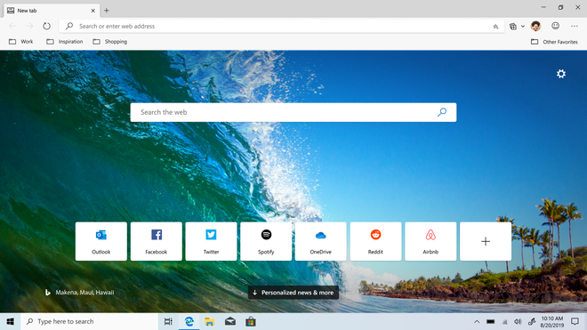 Den første betautgave av Edge basert på Chromium.
