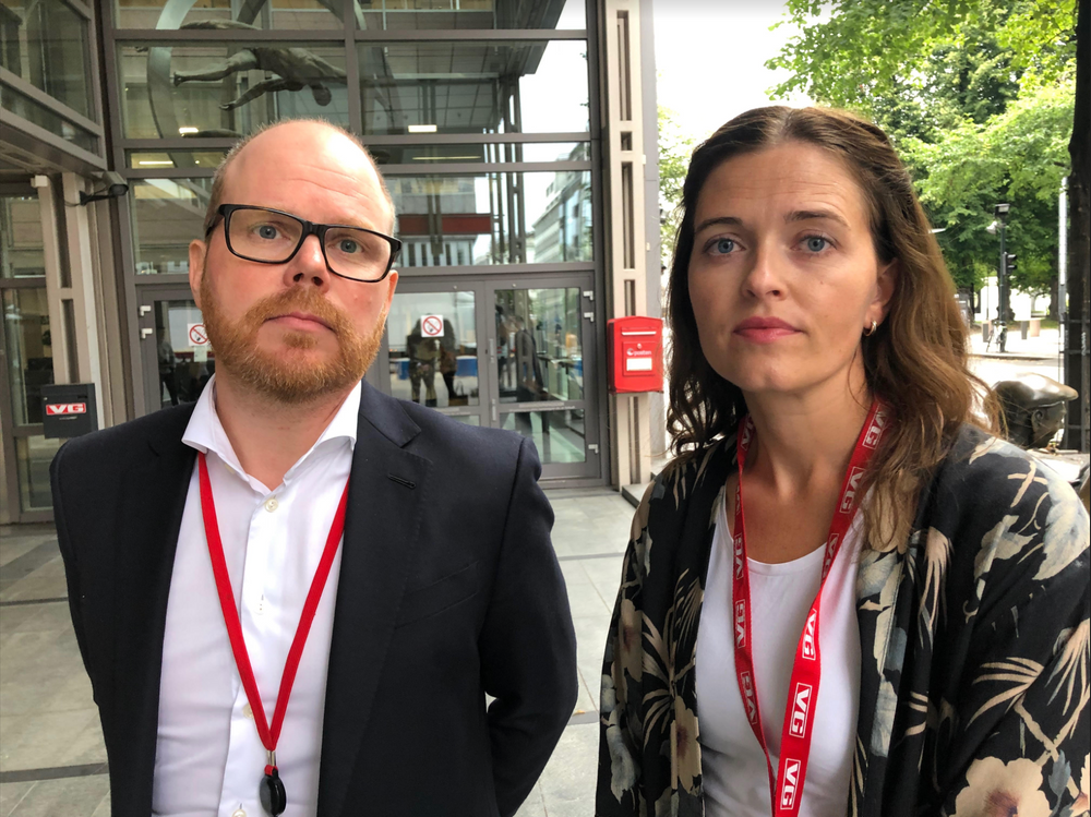 Sjefredaktør Gard Steiro i VG og nyheitsredaktør Tora Bakke Håndlykken i VG.