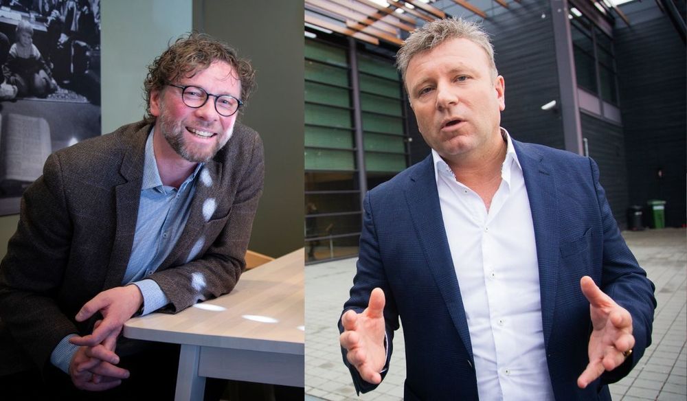 Alf Gjøsund (til venstre) mener Vebjørn Selbekk gikk for langt i sin omtale av en muslimsk kvinne håndhilse-nekt.