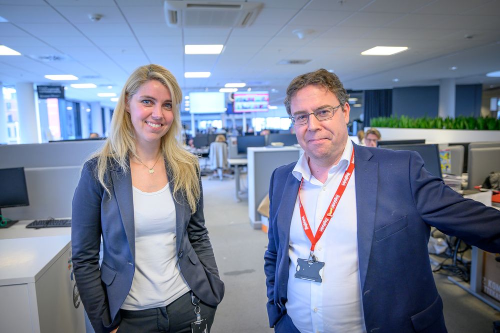 Sjefredaktør Alexandra Beverfjord og nyhetsredaktør Frode Hansen i Dagbladet.