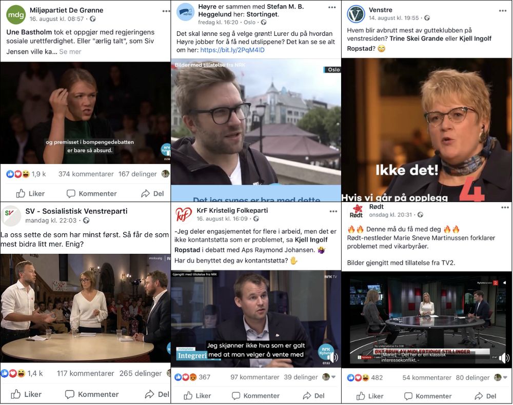 Innlegg frå Miljøpartiet dei Grøne, Høgre, Venstre, Sosialistisk Venstreparti, Kristleg Folkeparti og Raudt.