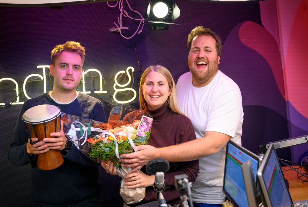 P3morgen-teamet har akkurat annonsert at de slutter i programmet 20. desember 2019. Fra venstre: Markus Neby, Silje Nordnes og Ronny Brede Aase.