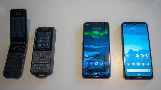 Veldig billig og billig: Nokia kommer med to veldig billige nisjetelefoner og to smarttelefoner i mellomsegmentet.