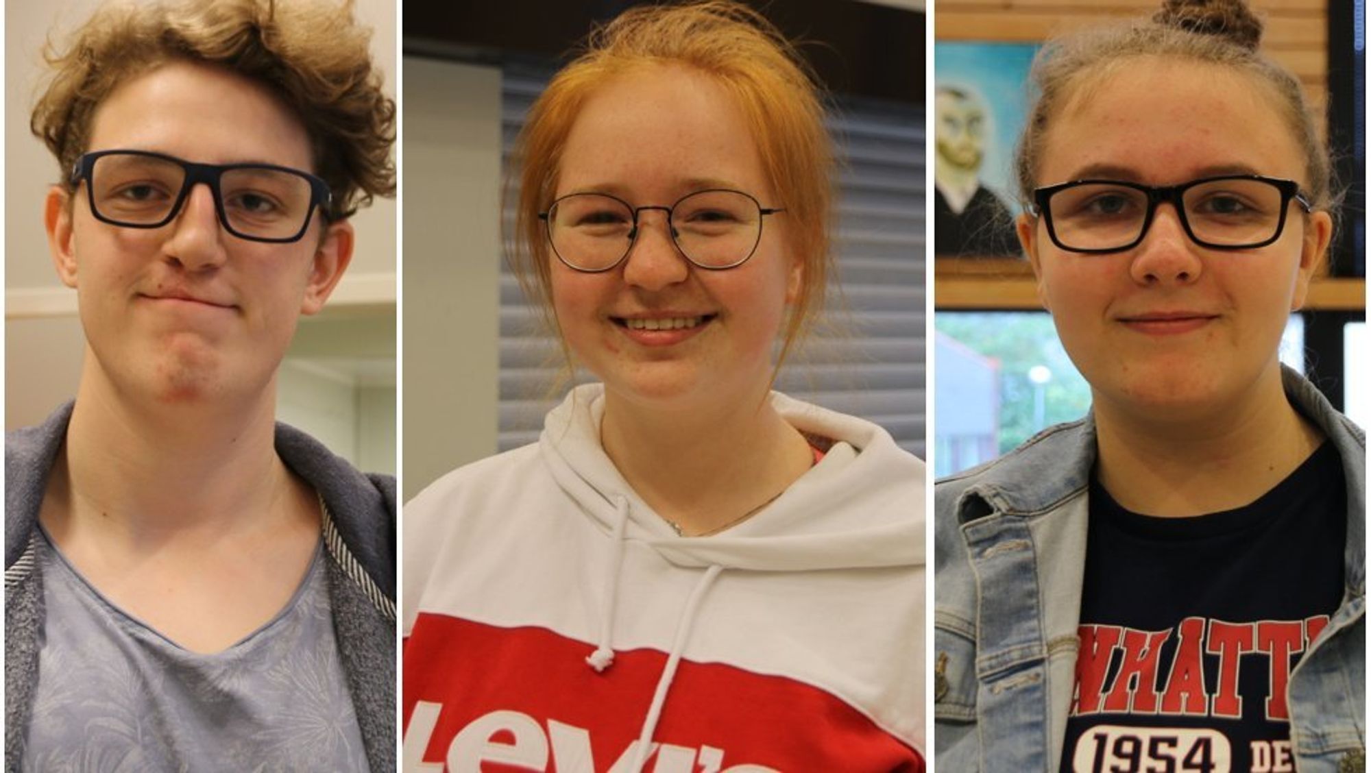 SKULEVAL: Markus Nesse, Runa Måseidvåg og Annelinn Breingsnes Aalen var alle samde om at skuleval var viktig.