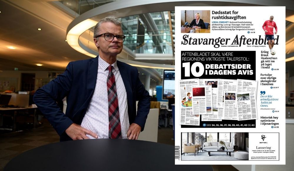 Sjefredaktør Lars Helle brukte ti sider til debattinnlegg i torsdagens papiravis, i tillegg til oppslaget.