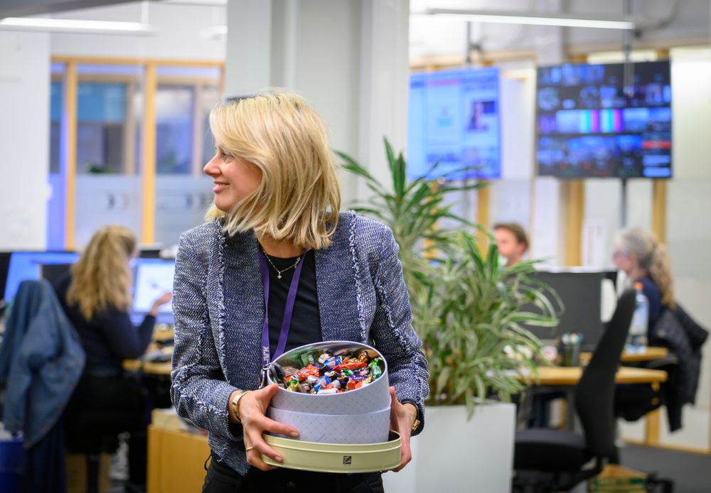 Hanna Thorsen. Medier24 fulgte NRKs nyhetsoperasjon under kommune- og fylkesvalget i 2019 fra Marienlyst i Oslo.