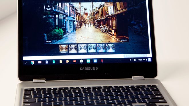 En Chromebook fotografert i 2017.
