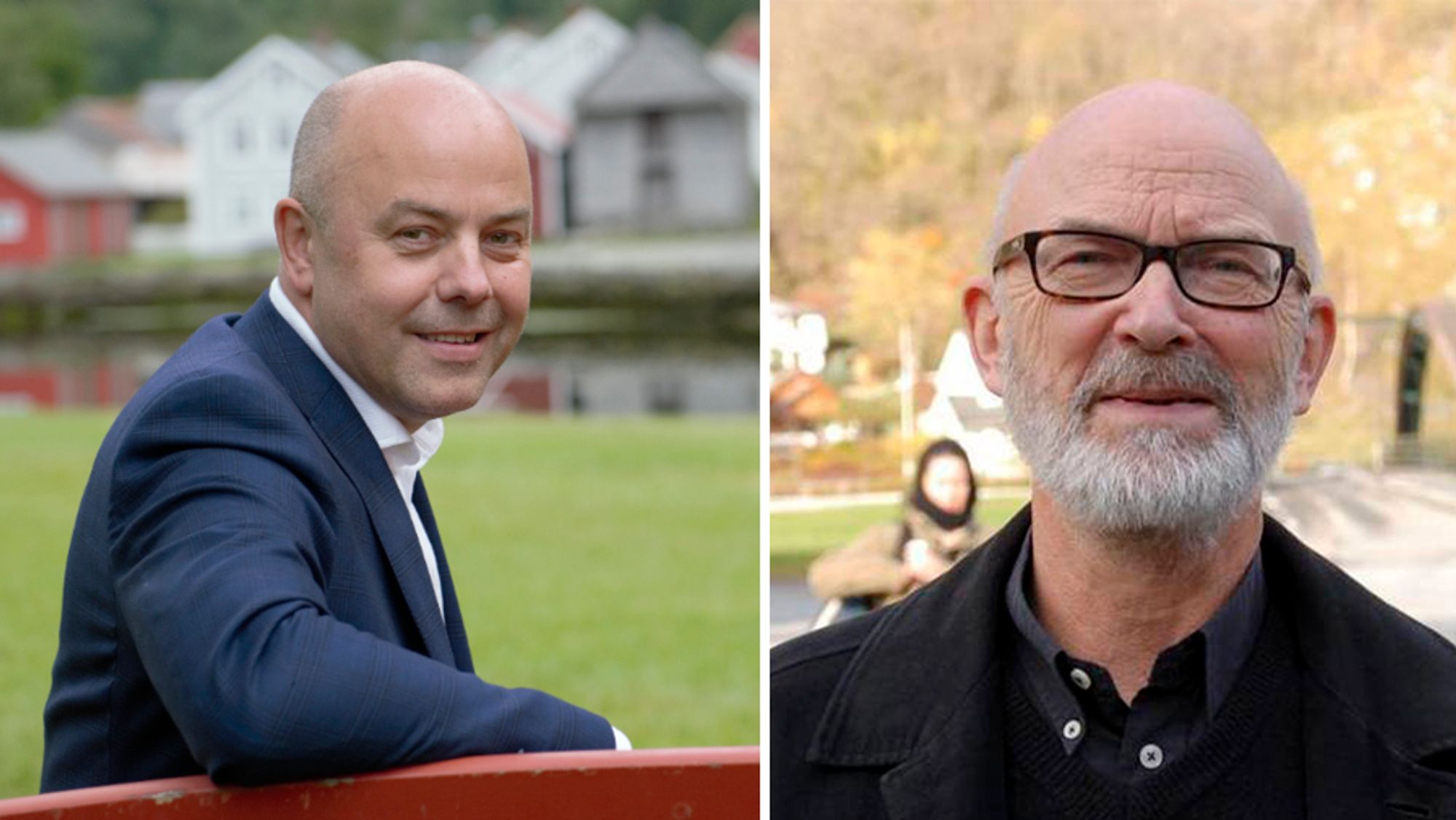 FELLES PLATTFORM: Audun Mo (Ap) og Jon Olav Fretland (SV) er samde om eit utkast ei politisk plattform.