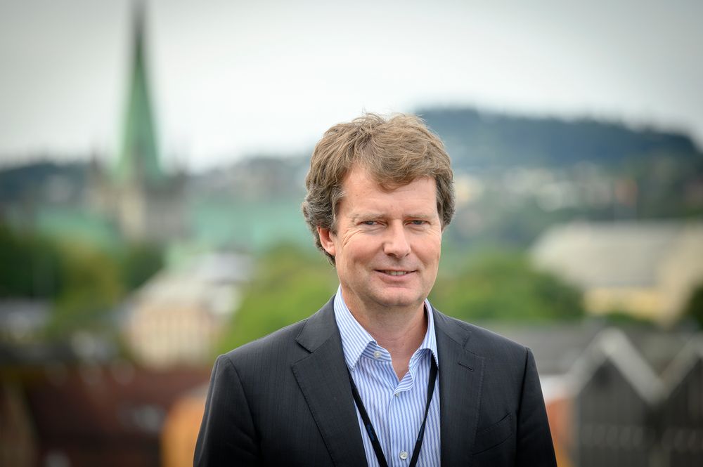 Konsernsjef Per Axel Koch i Polaris Media. Her frå sitt kontor i Trondheim.