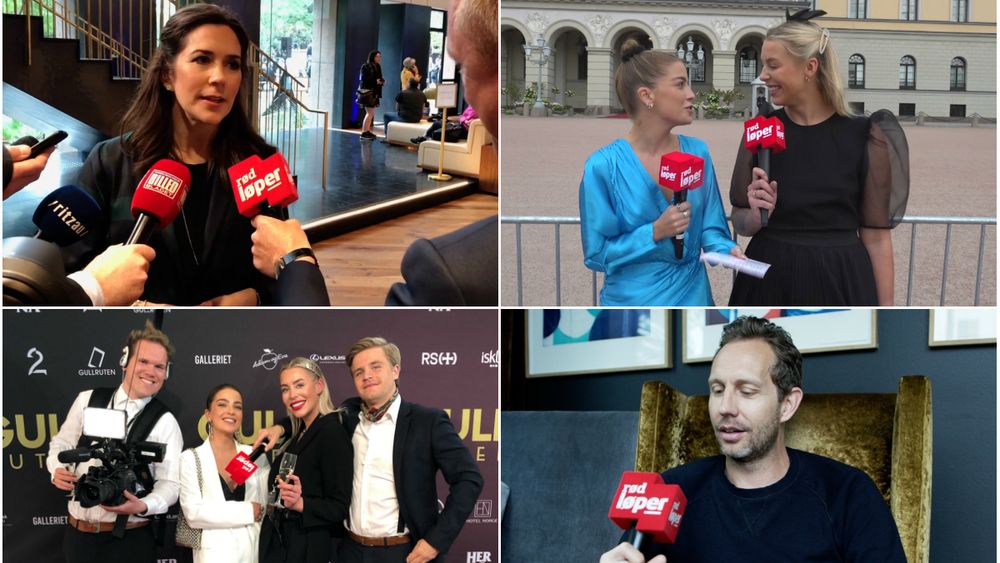 Aller Medias mikrofonhette skaper reaksjoner. Her fra ulike settinger der kjendiser blir intervjuet.