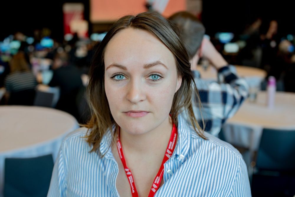 iTromsø-journalist Silje Løvstad Thjømøe, her fotografert på landsmøtet i Norsk Journalistlag våren 2019.