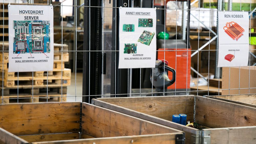 På Oslokollegas verksted på Vollebekk i Oslo kommer brukte PC-er fra en stor andel av produsentene i Norge, gjennom produsentansvarsselskapet Norsirk.