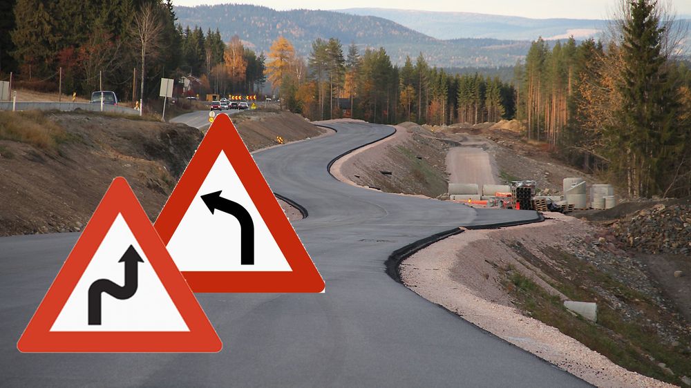 Utbredt bruk av varselskilt og lavere fartsgrenser i forbindelse med krappe svinger skal forhindre ulykker på gamle, norske veier.