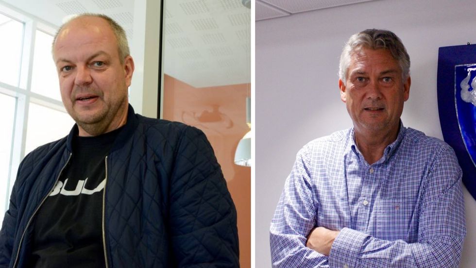 SINTE: Påtroppande ordførar Hilmar Høl (Ap) i Årdal og ordførar i Høyanger, Petter Sortland (Ap), liker dårleg dei føreslåtte endringane i kraftskatten.