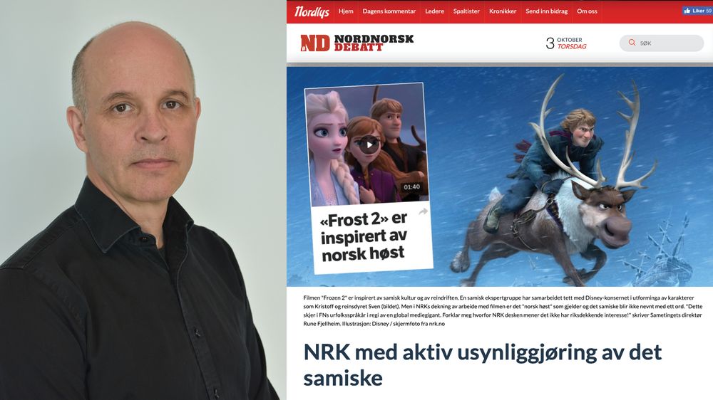 Samedirektør raser mot NRK etter Disney-oppslag: – Det er alvorlig og krevende