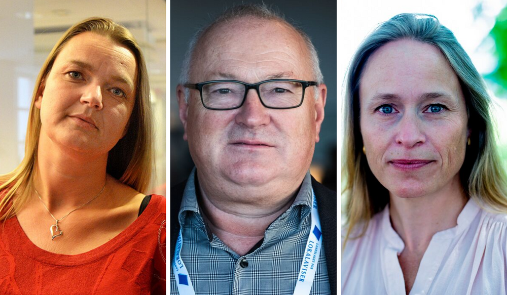 Hege Iren Frantzen i NJ, Rune Hetland i LLA og Irene Halvorsen i Nationen
