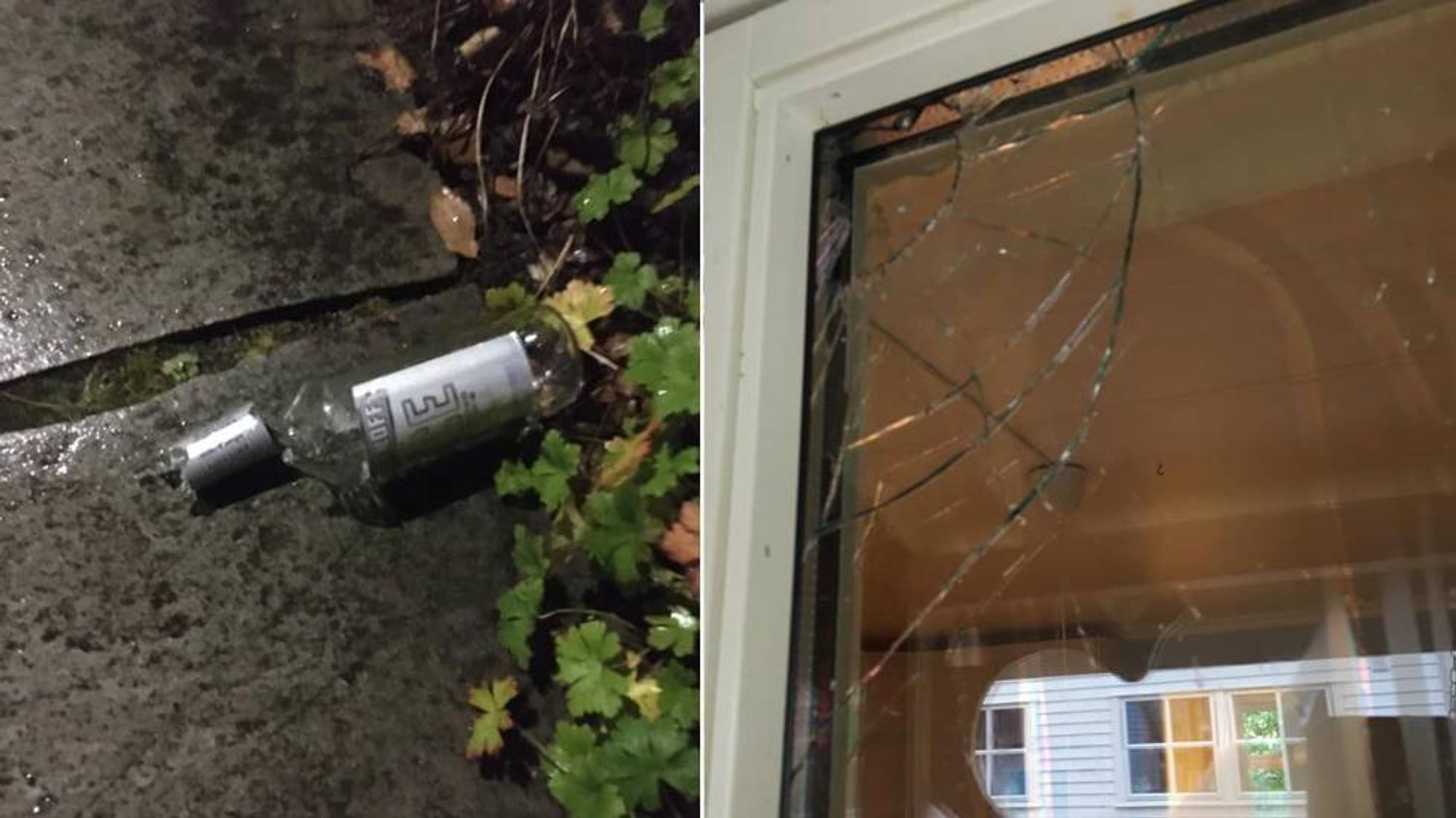 LITE KJEKT: Nokon prøvde å kasta ei flaske med Smirnoff Ice gjennom kjøkenvindauget til Anna Majewski. Måndag politimelde ho hærverket.