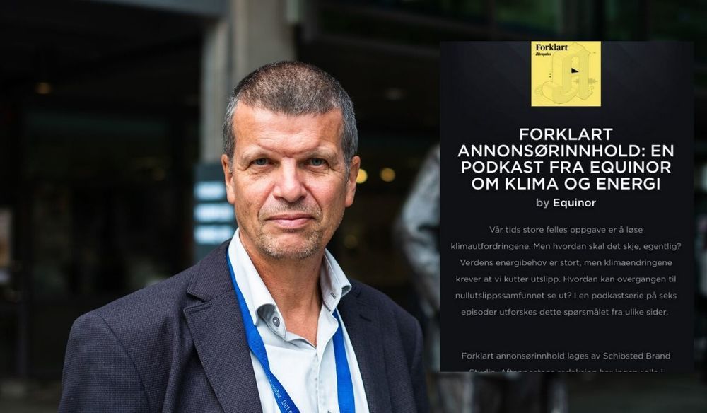 Klubbleder Gunnar Kagge sier Equinors annonse hos Forklart diskuteres internt i Aftenposten.