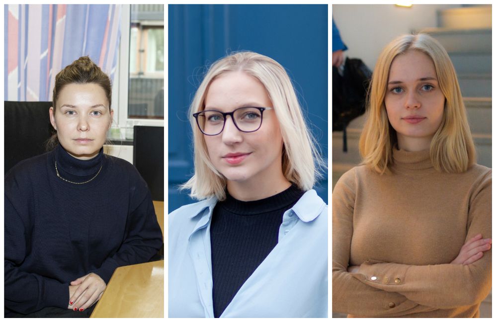Redaktør i Universitas, Selma Joner (fra venstre), redaktør i Under Dusken, Jenny Westrum-Rein og redaktør i Studvest, Johanne Espeland må alle snu hver krone i sine budsjetter.