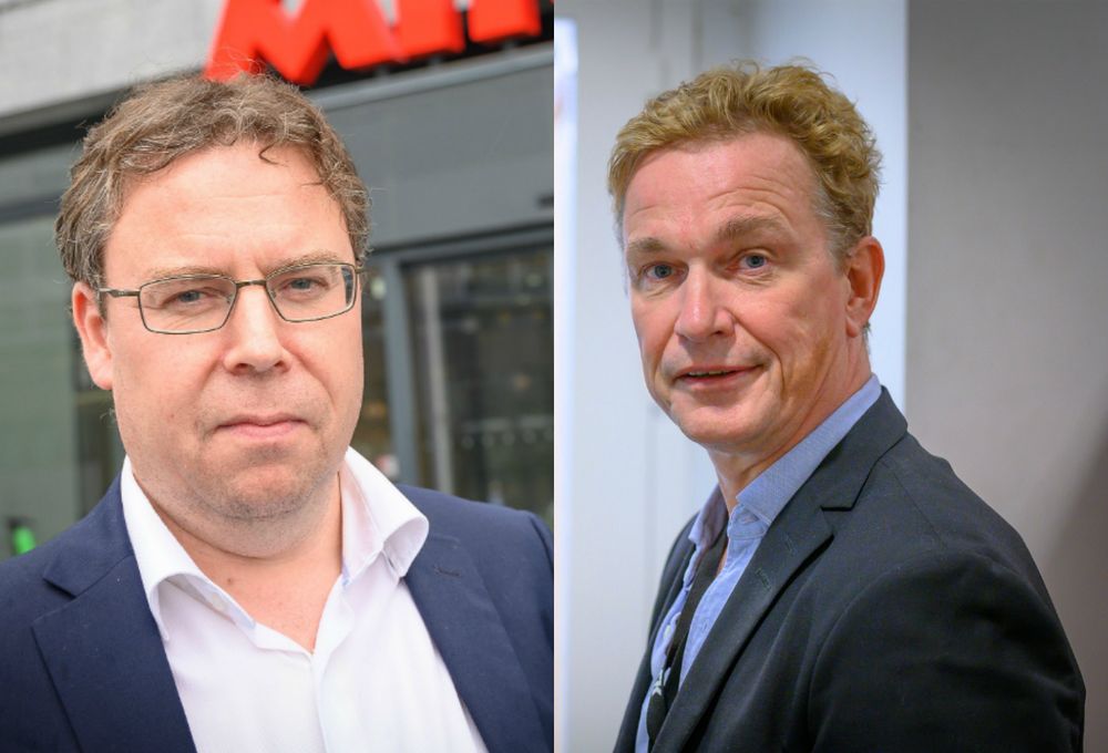 Nyhetsredaktør Frode Hansen i Dagbladet og Espen Olsen Langfeldt, redaktør i NRK Direkte.