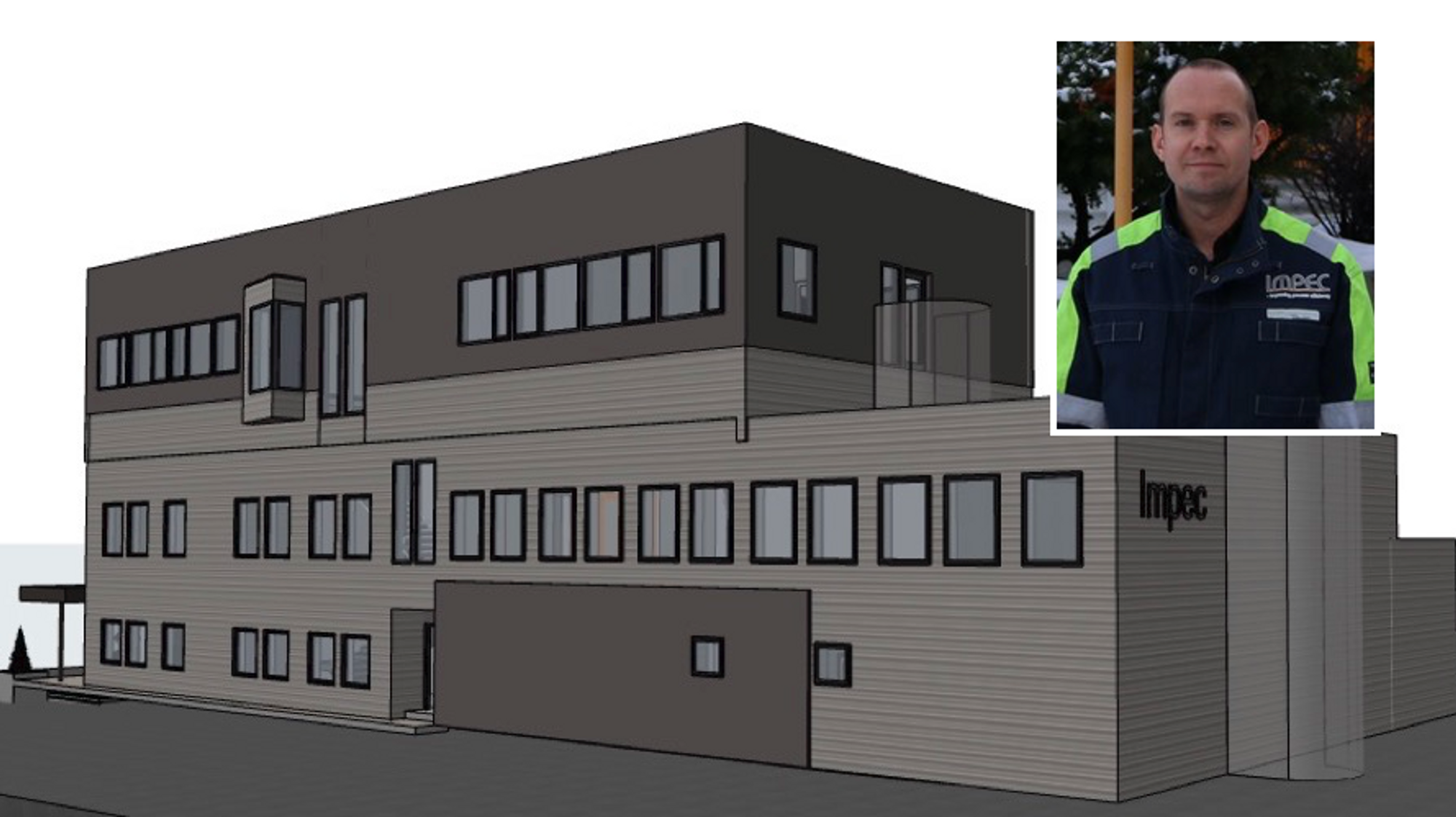 BYGGJER UT: Impec skal byggja ny etasje på lokala i Årdal.