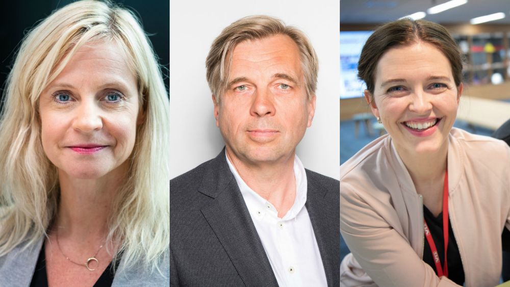 Nyhetsredaktør Karianne Solbrække i TV 2, utviklingsdirektør Geir Terje Ruud i NTB og nyhetsredaktør Tora Bakke Håndlykken i VG.