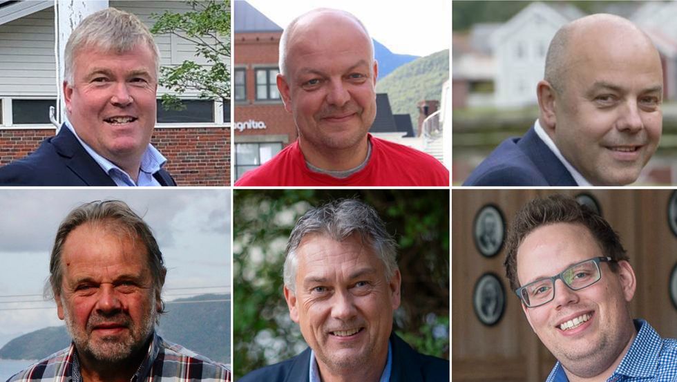 FORSKJELL: Skattelista viser store lønnsforskjellar. På bildet øvst: Ivar Kvalen, Hilmar Høl, Audun Mo. Nedst: Hallvard Oppedal, Petter Sortland og Ole Gunnar Krakhellen.