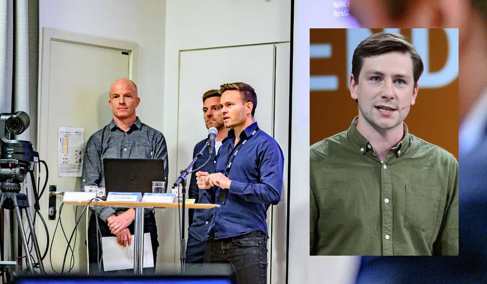 SU-leder Andreas Sjalg Unneland, her felt inn over gjengen fra «Folkeopplysnignen», som forklarer bakgrunnen for stuntet på Lillestrøm VGS i Kringkastingsrådet.