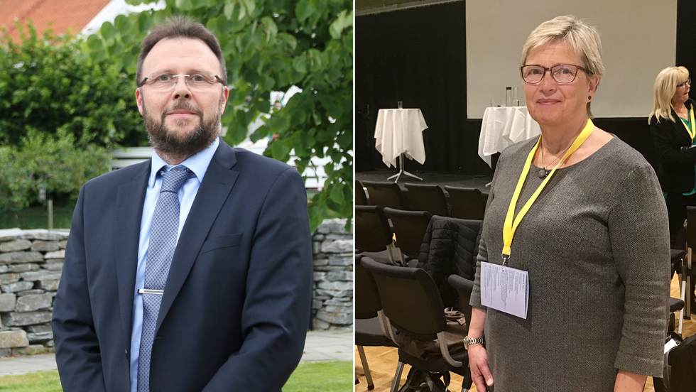 SEKS OG TI: Banksjef Mads Indrehus og Highsoft-sjef Grethe Hjetland var blant dei ti med høgast inntekt i Vik i 2018.