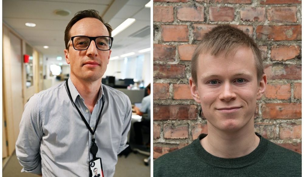 Stabssjef Morten Andersen (til venstre) i Aftenposten er ikke enig i kritikken fra Natur og Ungdom-leder Gaute Eiterjord.