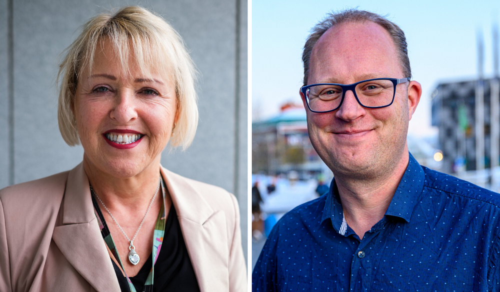NRK, her ved Grethe Gynnild-Johnsen og LLA, her ved generalsekretær Tomas Bruvik, inngår nytt samarbeid.
