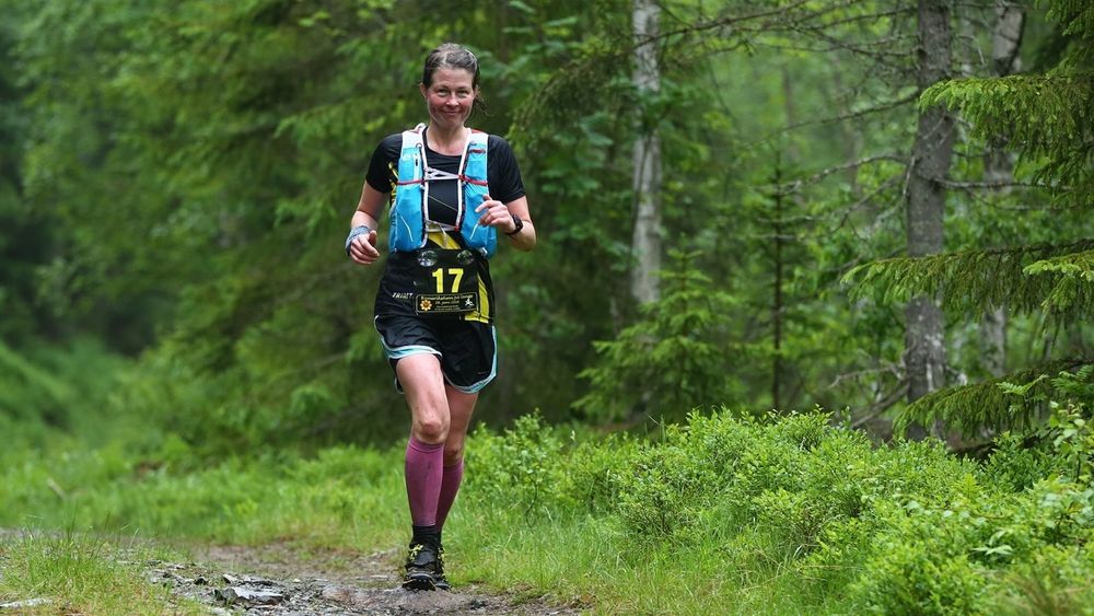 I tillegg til å kode, elsker Karianne Ekern å løpe. Her under løpet «Romeriksåsen på langs».